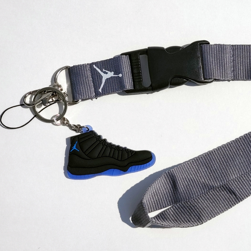 Jordan 11 Gamma Blue Keychain w/ Lanyard
